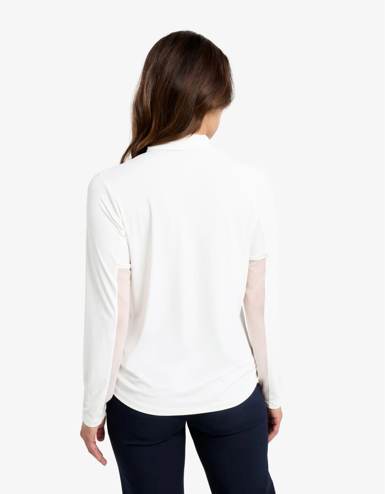 Long Sleeve Zip Polo Shirt UPF 50+ - Image 3