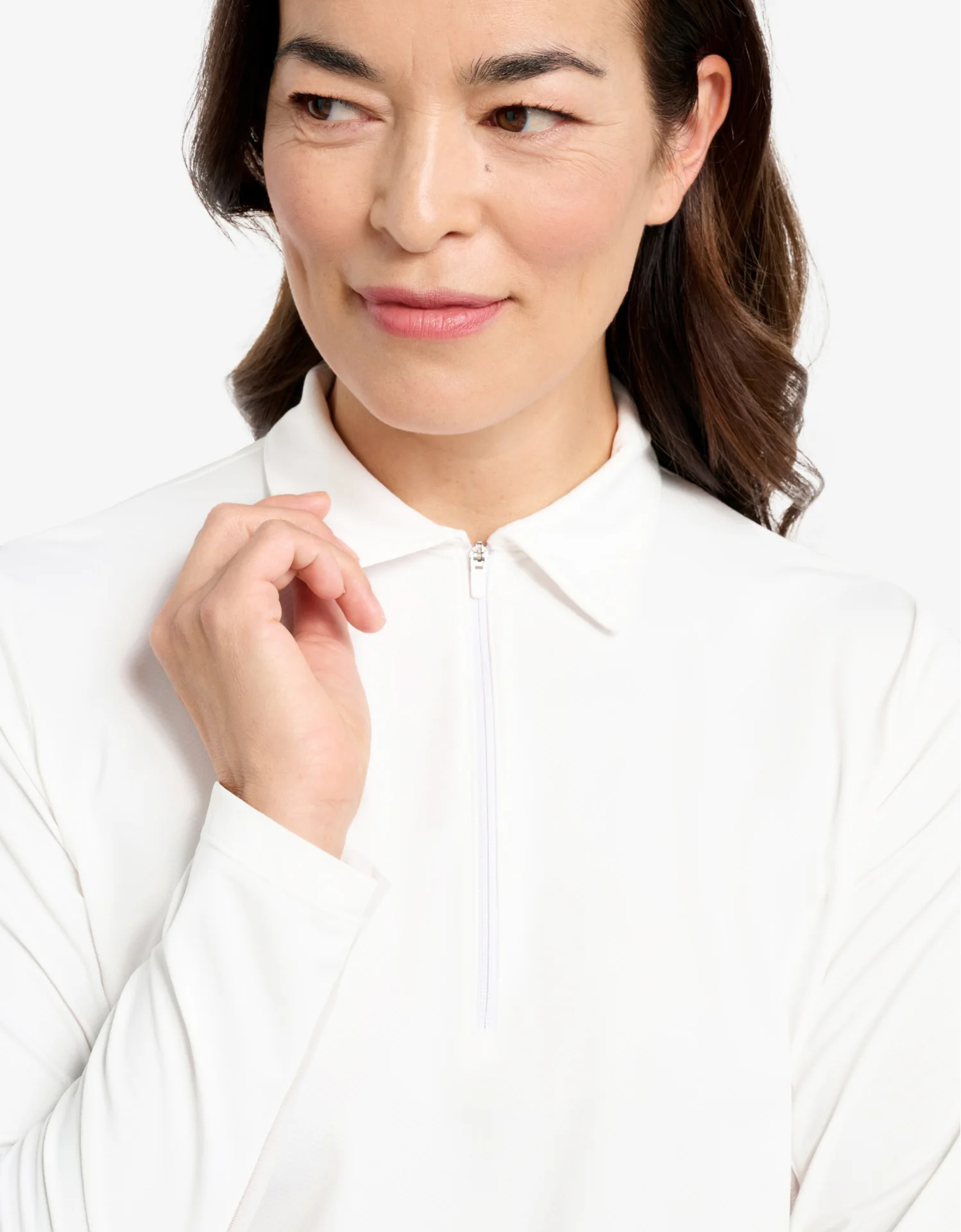 Long Sleeve Zip Polo Shirt UPF 50+ - Image 5