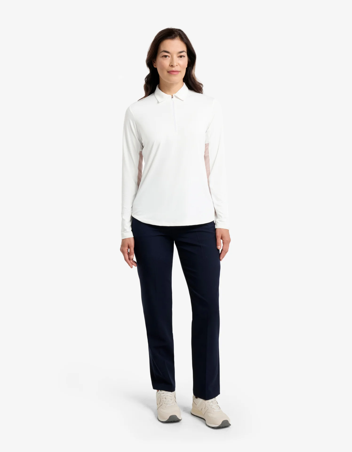 Long Sleeve Zip Polo Shirt UPF 50+ - Image 6